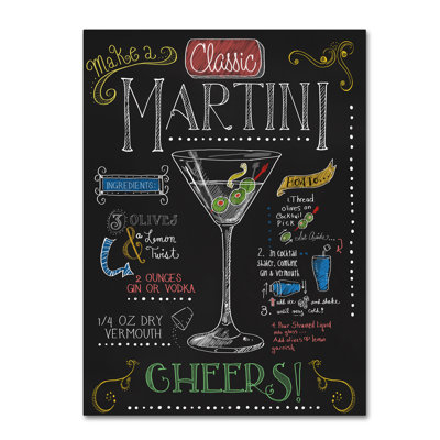 « martini », affiche rétro sur toile tendue