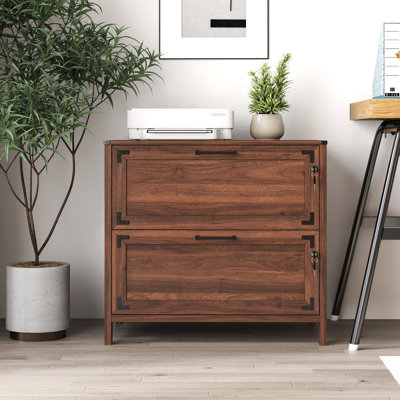 Shutesbury Wooden Filing Cabinet with 2 Lockable Drawers by Lark Manor