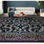 Tapis noir et rouge de haute qualité noué à la main-101838191
