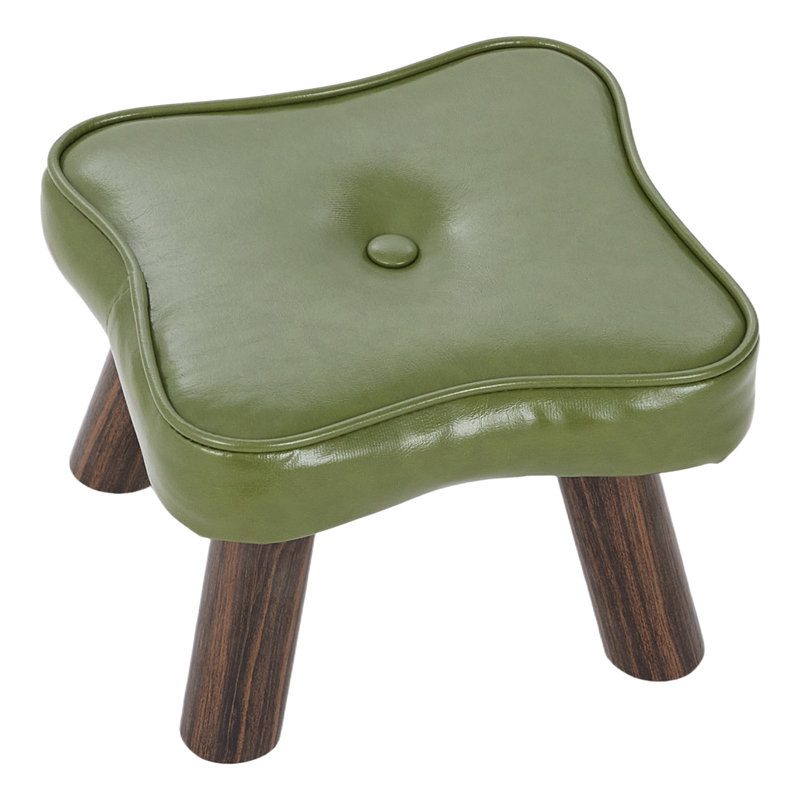 28 cm W Faux Leather Footstool