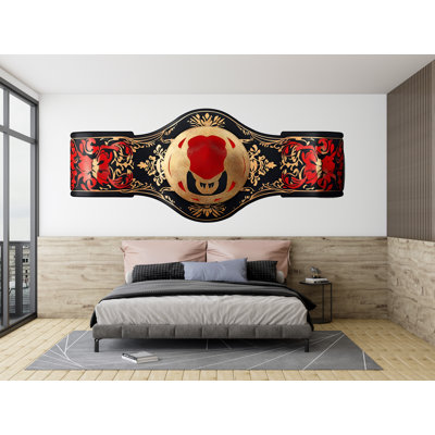 Adhésif décoratif champignon de ceinture de championnats, art mural, gymnase, sports
