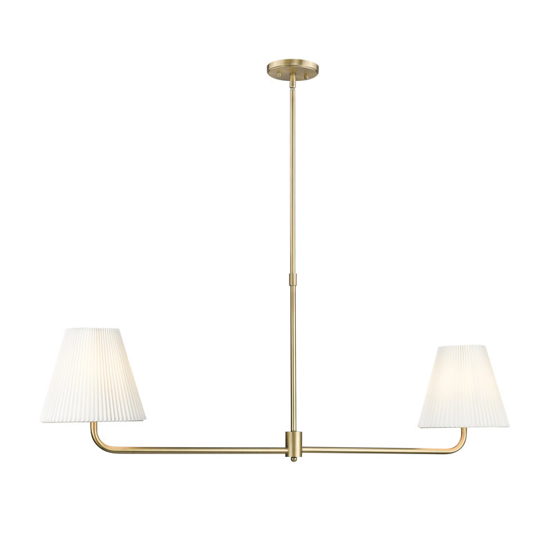 Lustre à 4 lumières de 40 po de large Ami - noir mat, 2, Laiton rétro