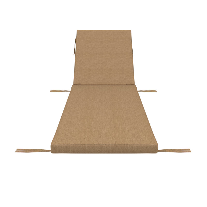 Outdoor Chaise Cushion With Sunbrella Fabric, 23" W x 75" D, Sunbrella® Canvas Heather Beige