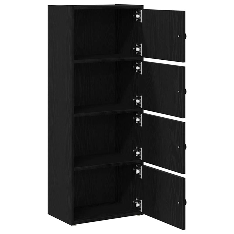 Bibliothèque compacte vidaXL, (4 tablettes) H 40,2 po x l 15,7 po x P 9,4 po, Chêne noir