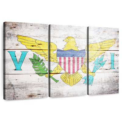 Borges Wood Style US Virgin Islands Flag