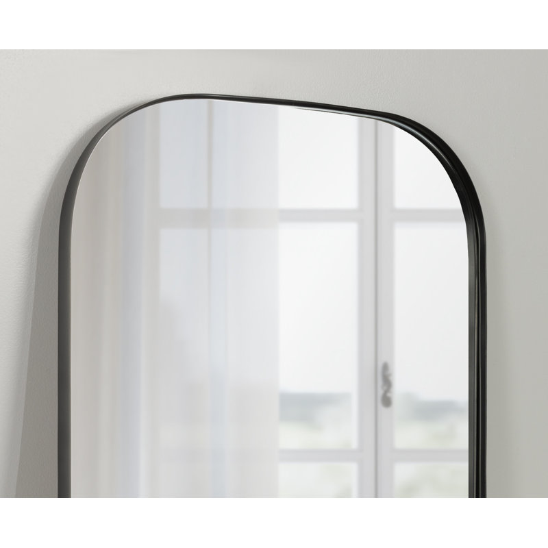 Miroir décoratif Slade, 30 po x 20 po, Noir, noir, noir, noir