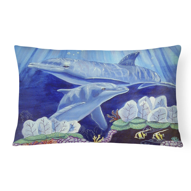 Coussin décoratif intérieur/extérieur en mer pour les dauphins