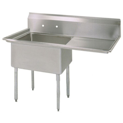36.5'' L x 26'' W Stainless Steel Freestanding Service Sink