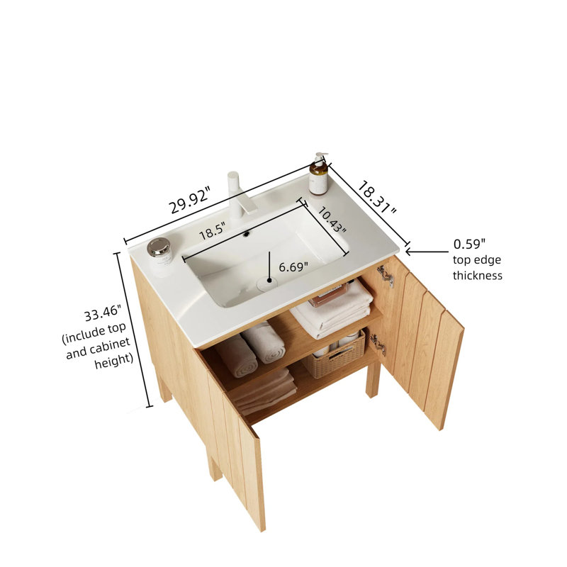 Charmant meuble-lavabo avec lavabo de qualité supérieure et espace de rangement abondant