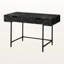 Bureau d'ordinateur à 2 tiroirs avec pieds en métal noir H 29,82 po x l 47,06 po x P 23,75 po Ginaro-324002905