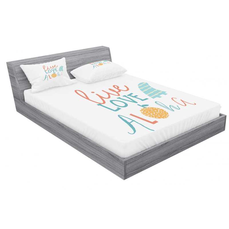Microfiber Patterned Sheet Set, Queen Sheet Set + Fitted Sheet + 2 Pillowcases