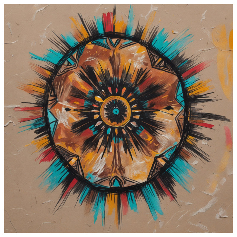 Abstract Sunburst Pattern Comforter, Queen