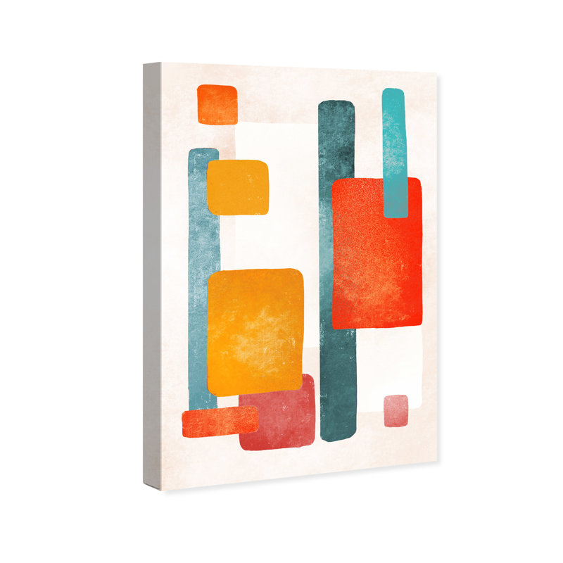 «Blue and Orange Love», reproduction d'impression sur toile, Toile tendue, H 24 po x l 16 po x P 1,5 po