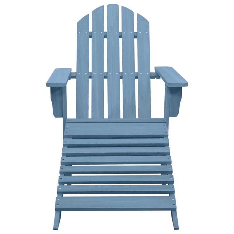Chaise Adirondack de patio avec repose-pieds Wakarusa, Bleu