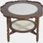 Table basse à 2 niveaux avec rotin