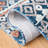 Hand Tufted Wool/Cotton Geometric Rug in Orange/Blue-1081967490