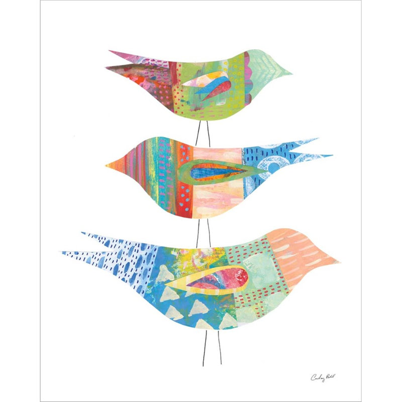 «Spring Birds I» par Courtney Prahl - impression sur toile tendue