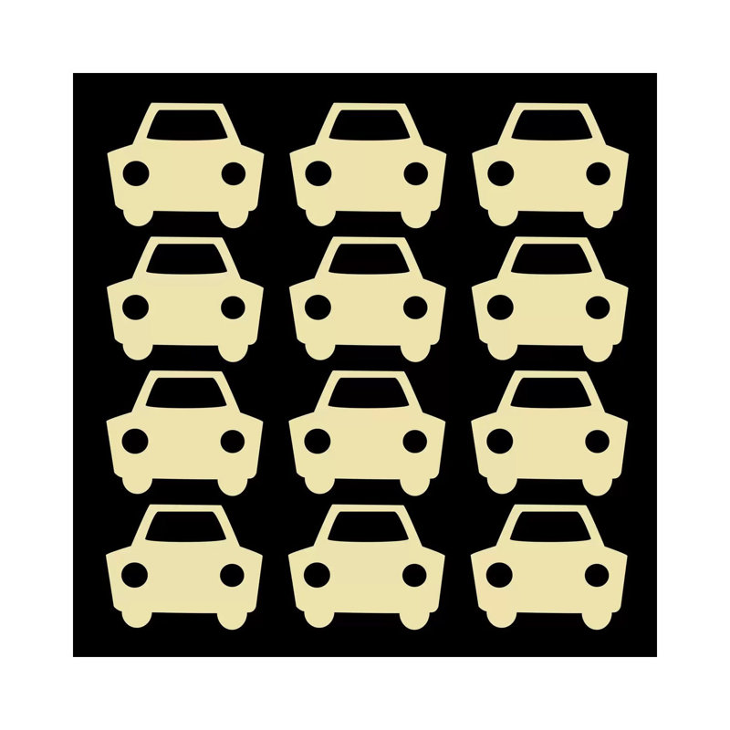 Beep Beep Cars by 5by5collective - Wrapped Canvas Print, 45.72 cm H x 45.72 cm W x 1.91 cm D