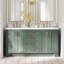Meuble-lavabo double en bois massif blanc de 67 po avec plateau en quartz blanc pur 1,5 po Freitas-1611645633-1611645635-1652777435