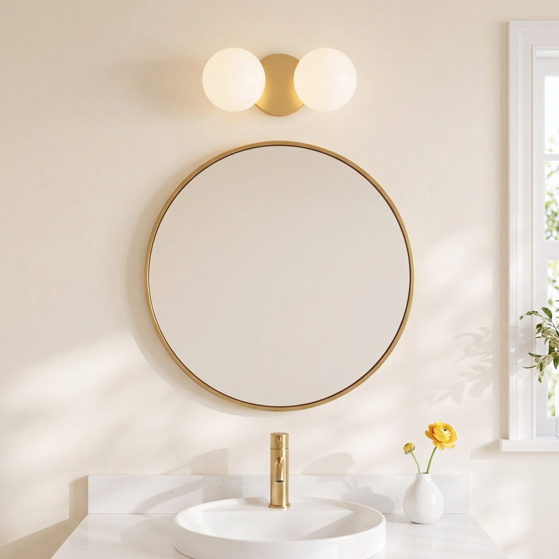 Samson 2 - Light Vanity Light, Aged Brass