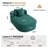 67.5''Chaise Lounge Chair 46'' Wide Seat Indoor Corduroy Oversized Sleeper Sofa For Living Room Deep Seat Lounge And Two Soft Pillows Convertible Boneless Sofa Bed, Green,No Assembly Required-1598746837