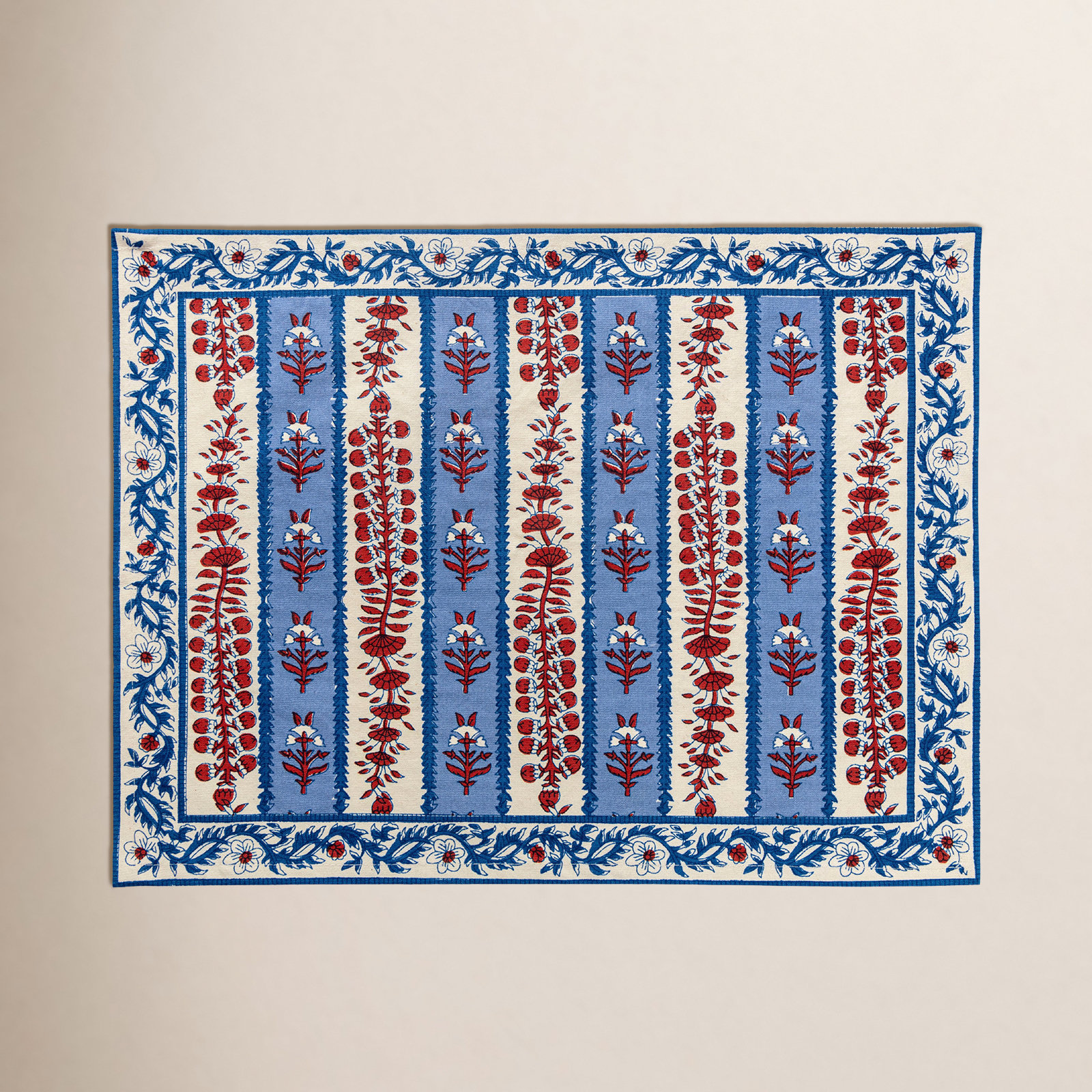 Charlemont Placemat 15" x 18", Red/Blue
