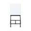 Tabouret de comptoir en bois blanc - bouton moderne industriel 2 H 38,8 po x l 21,06 po x P 23 po
