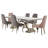 Kemia 7 - Piece Trestle Dining Set-1335808728-1335808729-1335804374