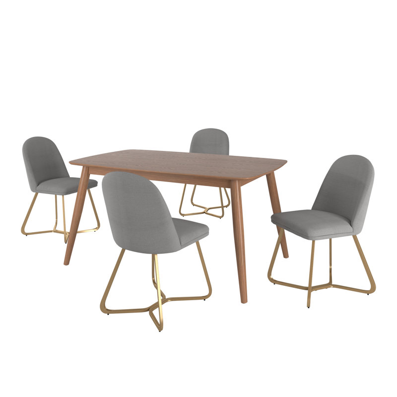 Ensemble de salle à manger Colson, H 29,33 po x l 63 po x P 35,44 po, Brun, Beige