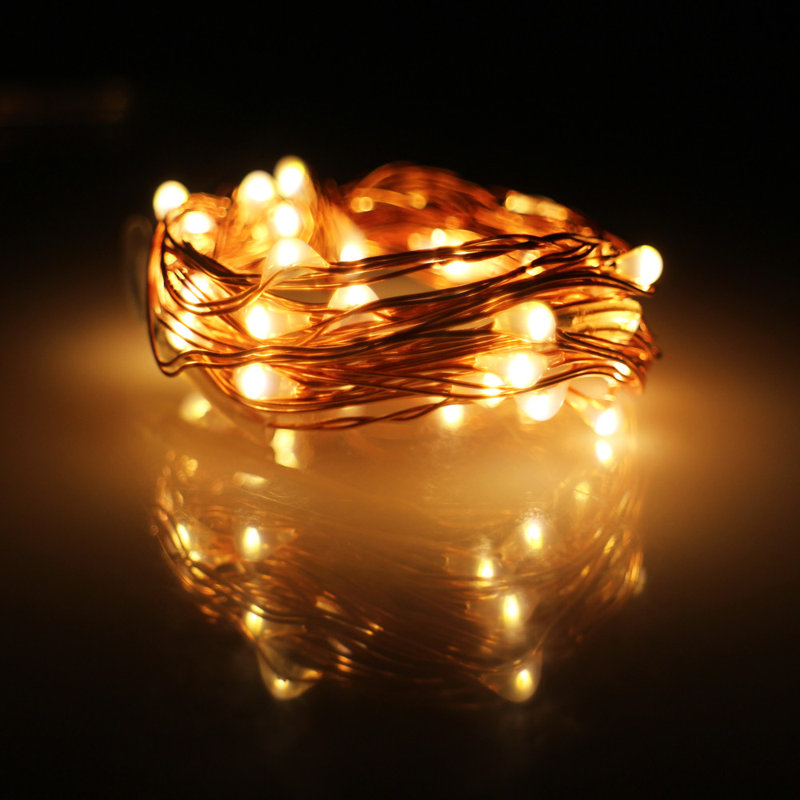 Lampe de chaîne pour batterie 20 lumières del wire