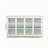 Kitchen Storage Rack Glass Door Cabinet - White-1727010897