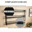 Wine Bottle & Glass Rack Black