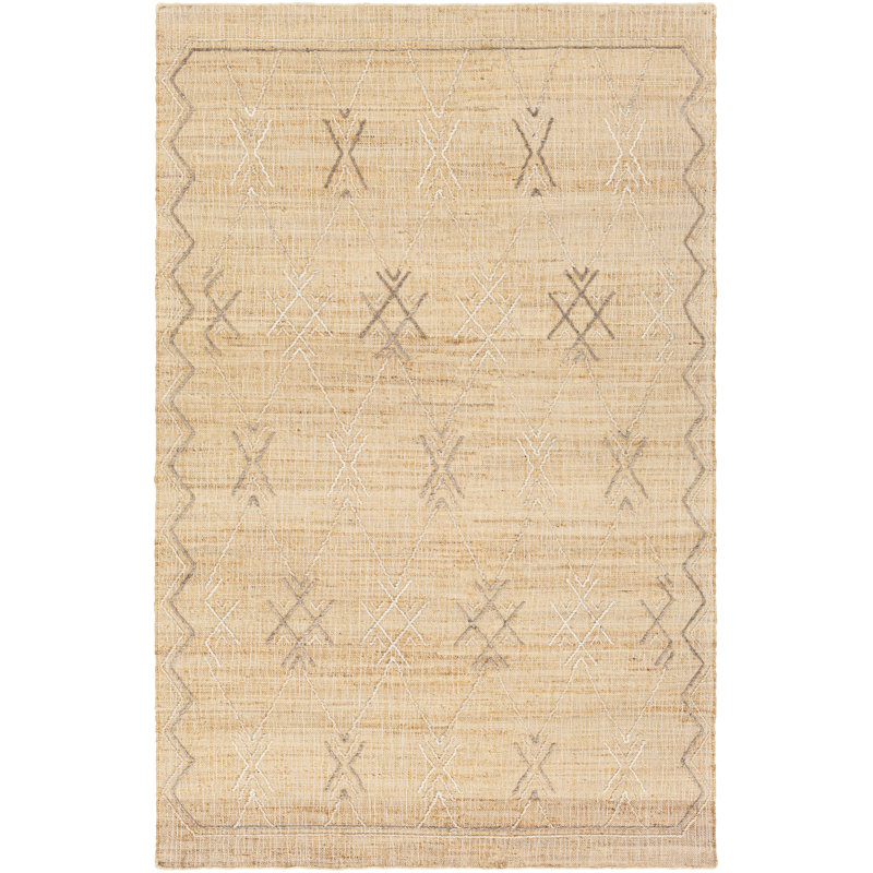 Tapis blé tissé à plat à la main Jarratt Southwestern, Rectangle 2 pi x 3 pi