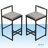 Damary Upholstered Faux Leather Counter Stool-2070422080