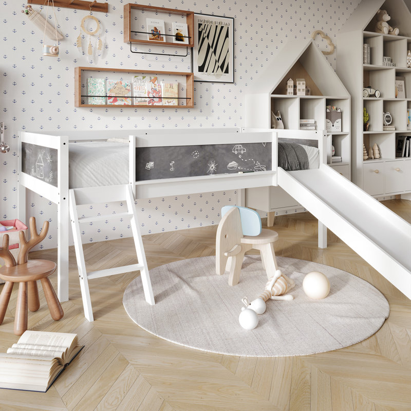 Airielle Kids Twin Loft Bed, White