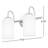 Raisa 14.5 In. 2 Light Brushed Nickel Vanity With White Glass Shade