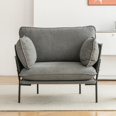 Upholstered Fabric Accent Chair