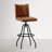 Estuardo 29.92" Upholstered Top Grain Genuine Leather Swivel Counter & Bar Stool-287736538
