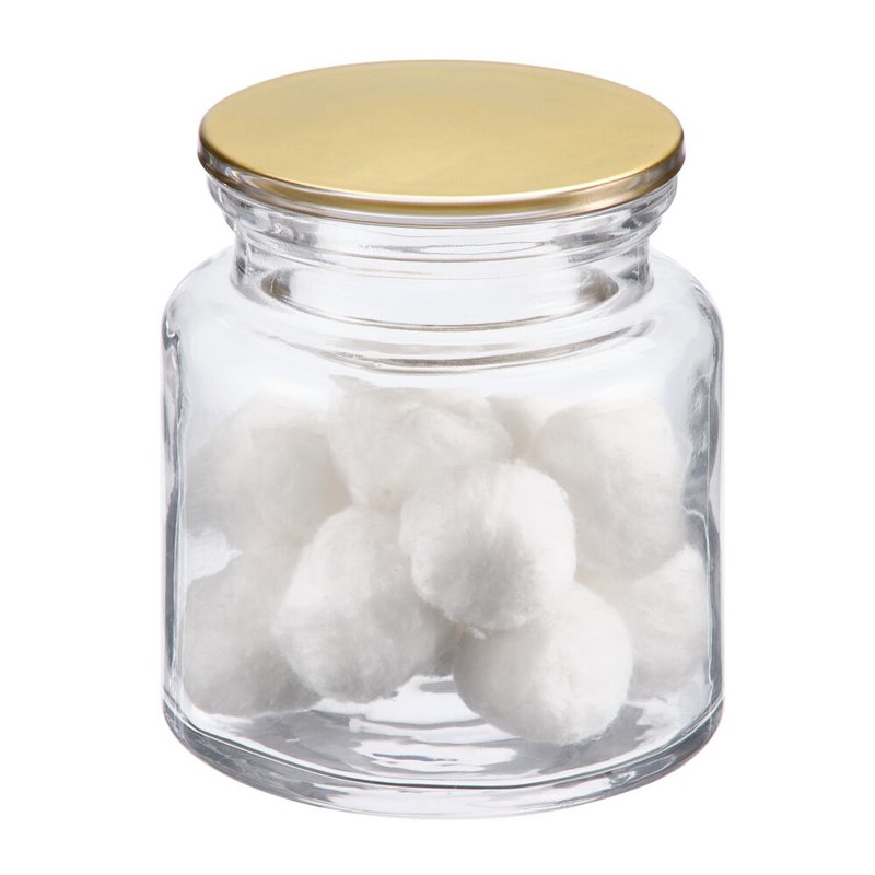 APOTHECARY Canister, Clear/Soft Brass