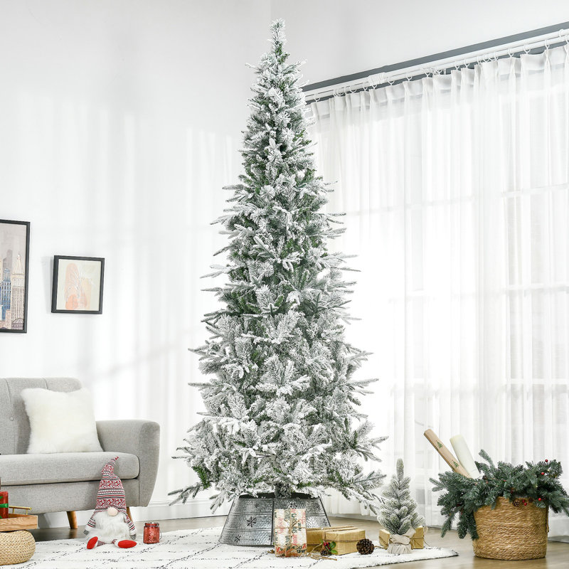 Arbre de Noël artificiel pin enneigé 9 pi avec branches réalistes et 1159 pointes
