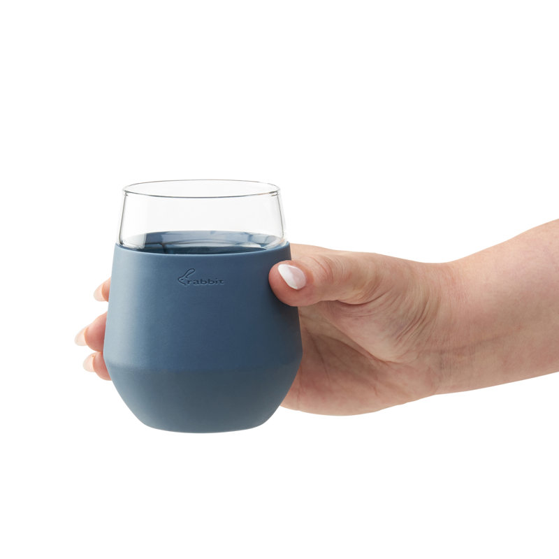 Rabbit Freezable 12 oz. Wine Glasses, Blue