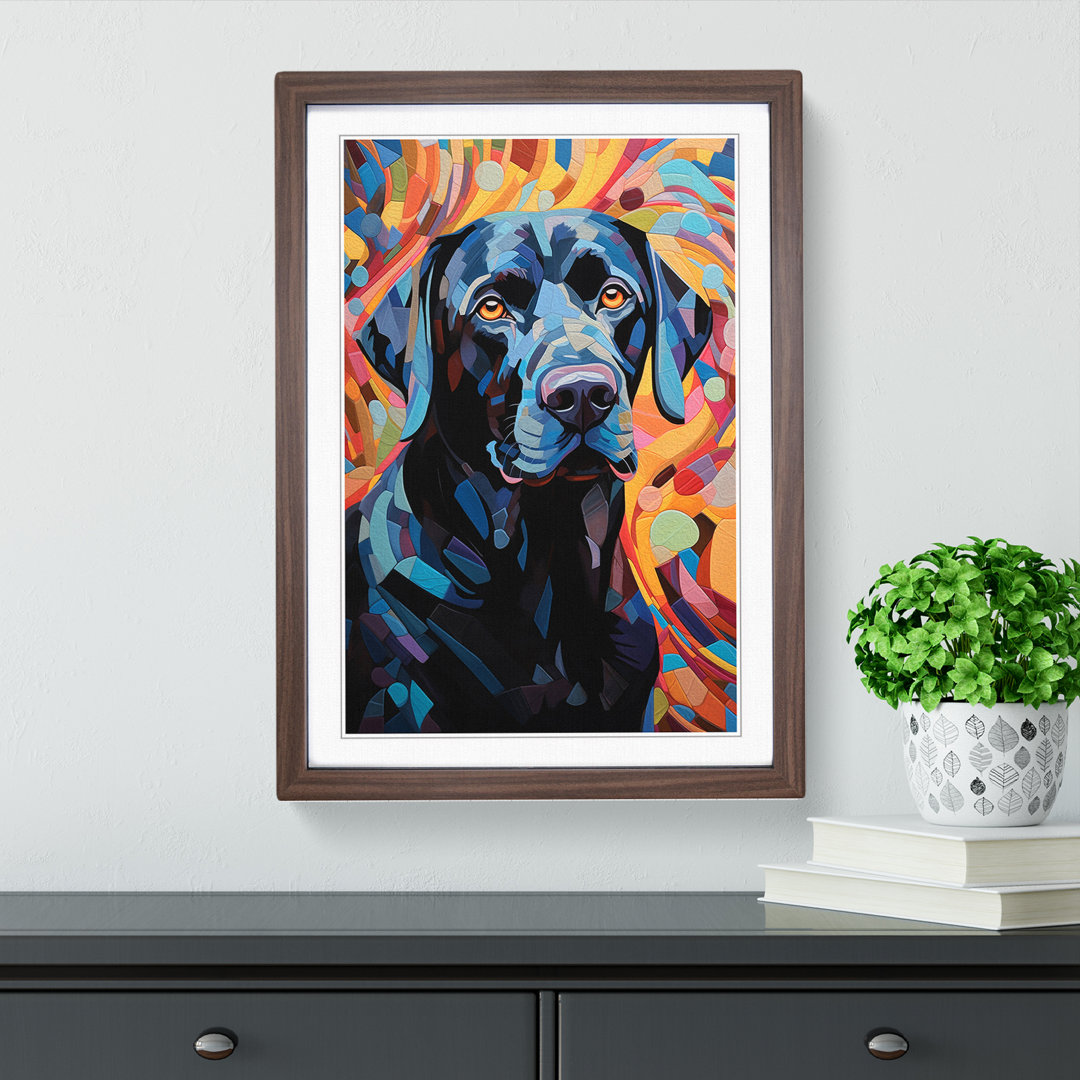 Labrador Retriever Orphism Art - Framed Print