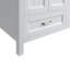 Powell 72 po L x 22 po P 4 portes et 4 tiroirs Meuble-lavabo autoportant avec évier double et Comptoir en Quartz blanc