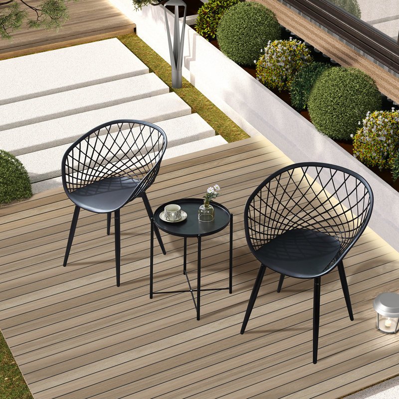 Round 3 - Piece 2 - Person 45Cm L Outdoor Bistro Set