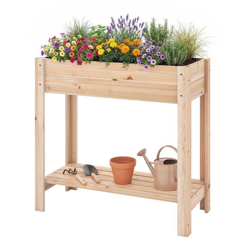 Dharmraj Wood Elevated Planter