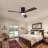 Silent Powerhouse: 42" Low-Profile Flush Mount Ceiling Fan With Smart Remote & Reversible DC Motor-1147698992