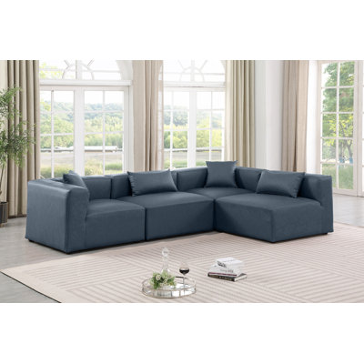 Canapé modulaire en similicuir 4 pièces Houswerth