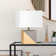 Severin 18.5" Tall Gold-Dipped Concrete Table Lamp with Fabric Shade