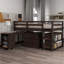 Lit mezzanine simple bas avec cabinet et bureau portatif à roulettes-1874110666