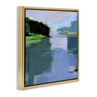 Cadre flottant abstrait Water Reflection, design par Kathleen Robbins